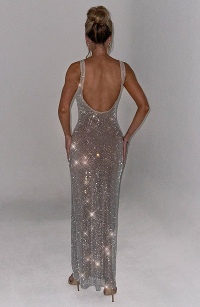 Aubrielle - Stunning Square Neck Bodycon Maxi Dress